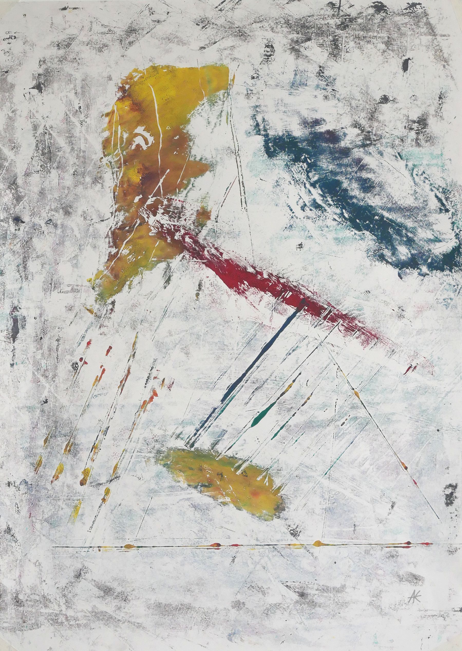 VIBRATION, MONOTYPE, ENCRE SUR PAPIER, 60X84 CM, 2020